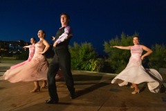 Flamenco-Show im Strandrestaurant im Sommer